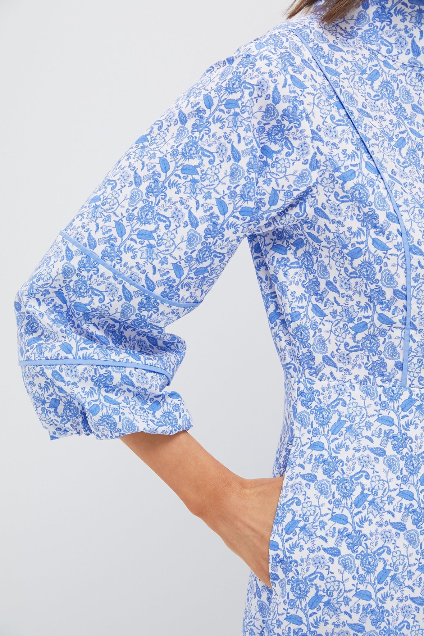 Baby Blue Ditsy Floral Dress