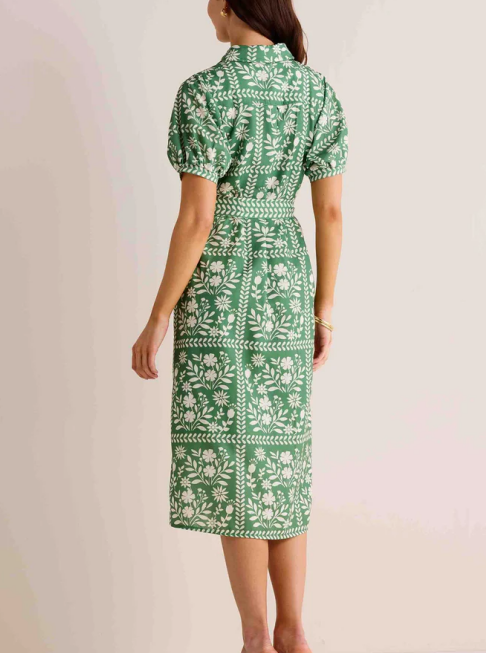 Dusty Green Magnolia Shirt Dress