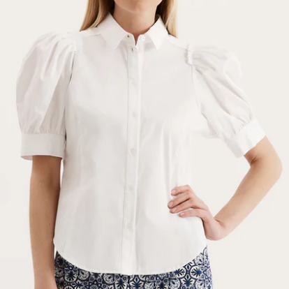 Chic Pleated Cotton Blouse