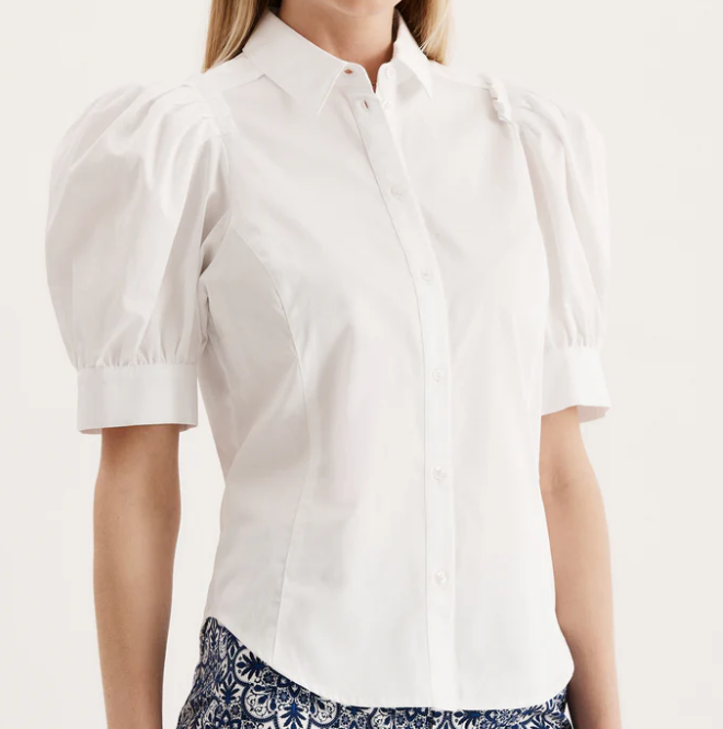 Chic Pleated Cotton Blouse