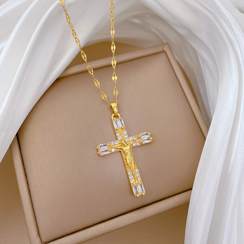 Full Diamond Lucky Bead Clavicle Necklace