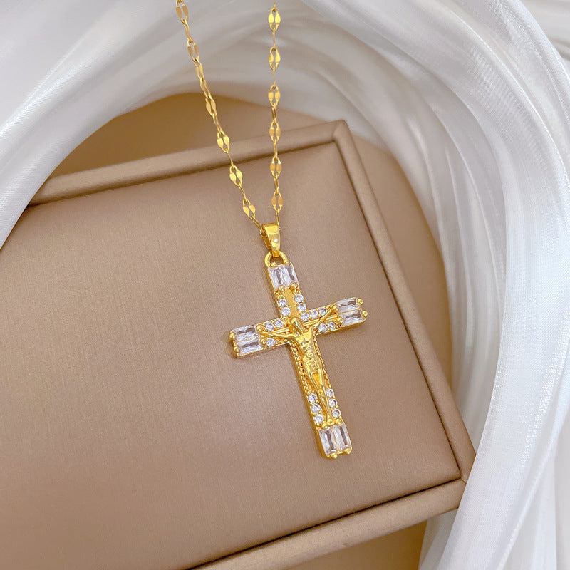 Full Diamond Lucky Bead Clavicle Necklace