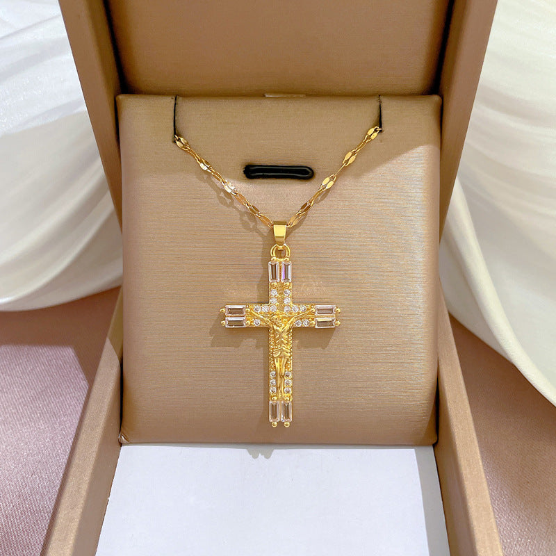 Full Diamond Lucky Bead Clavicle Necklace