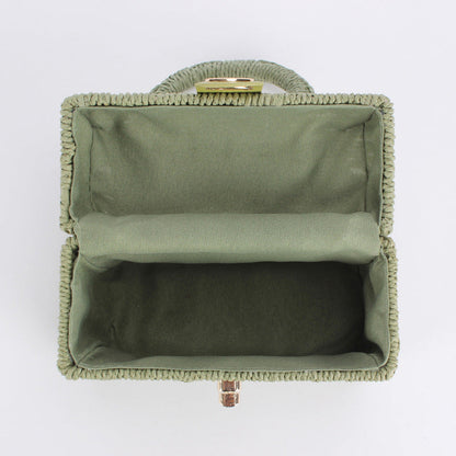 Vintage Wicker Box Clutch