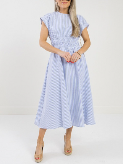 Off The Cuff Stripe Midi Dress