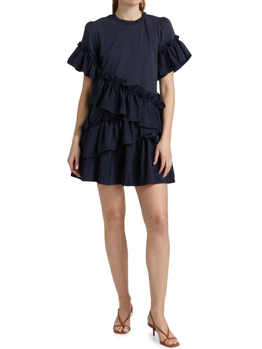 Ruffled Short Sleeve Minidress
